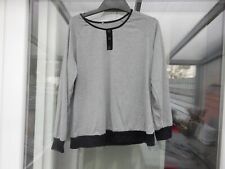 Schlafanzug grau schwarz, Gr. L (ca. Gr. 44/46)