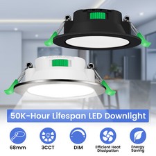 6x LED Einbaustrahler 68mm 7W