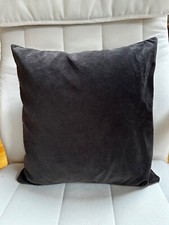 Kissen Sofakissen Samt  Bezug braun 40 x 40 cm mit inlett