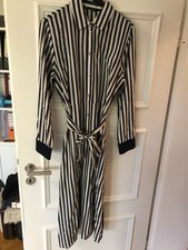 Elegantes Streifenkleid von ZARA, Gr. XL, dunkelblau-weiß-gestreift