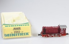 (0024)  Spur N Minitrix 2962, Diesellok V36 256 der DB, Rot unbespielt in OVP