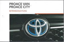 TOYOTA PROACE VAN / CITY Betriebsanleitung 2020 Bedienungsanleitung Handbuch BA