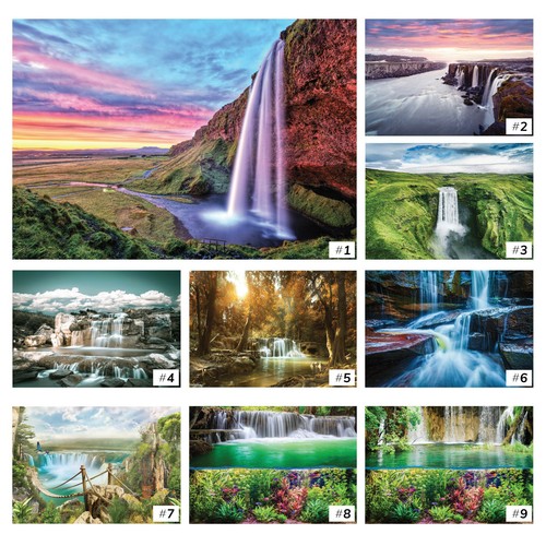 Wasserfall tapete vlies - wasserfall, 3d