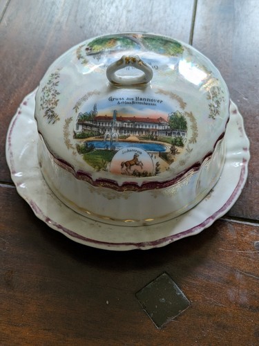 Porzellan andenken butterdose - andenken,