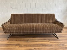Vintage Sofa 70er 80er Jahre braun 4-Sitzer Schlaffunktion