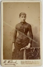 orig. CDV Foto Frau Dame Bild alt Mode um 1880 Wittrock Hamburg St. Pauli