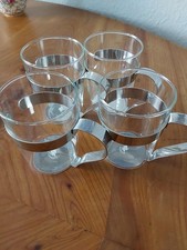 WMF Teegläser Cromargan Halter, 4 Stücke 