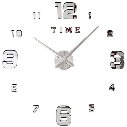 Wanduhr silber groß große - silber, |