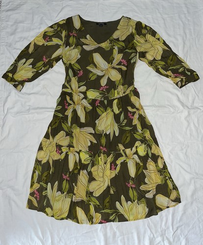 Comma midikleid mit floralem - mit,