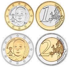 MONACO 1 + 2 EURO KURSMÜNZE