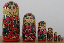 Matrjoschka! Matroschka! Babuschka! 7 Holz-Puppen. RIESE! 24 cm! ALT & SCHÖN!