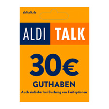 30€ ALDI TALK GUTHABEN (Code