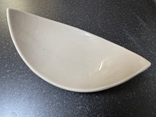 Deko-Schale Boot Creme Keramik glasierte Oberfläche