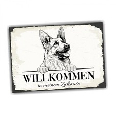 Hundeschild Willkommen Zuhause