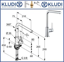 Kludi 408030575 Spültisch