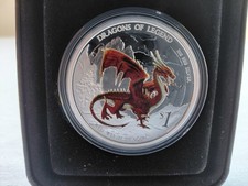 Proof Coin 1 oz Silver - Red Welsh Dragon 2012 - PERTH MINT limited edition