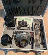 Minolta SR-T 303b Kamera + AF Macro 100mm 1:2.8 Objektiv u. Zubehöhr