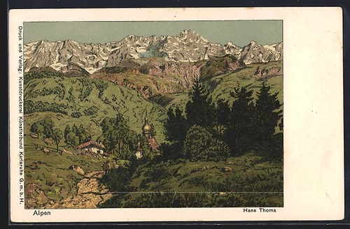 Künstler hans thoma - künstler-ak,