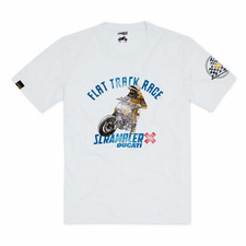 DUCATI SCRAMBLER Utah Desert Flat Track kurzarm T-Shirt weiß NEU !!