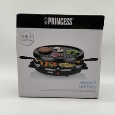 Princess Raclette 6 Grill Party 800 Watt 6 Personen Tischgrill Elektrogrill