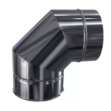 Rohrbogen 90° Doppelwandig Edelstahl dw 150/200mm 0,5mm Bogen Edelstahlbogen