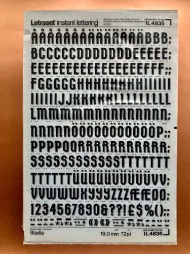 Letraset 4836 stadia 72 - letraset,