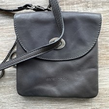 Sarah Pacini, Portemonnaie, Grau ,12 cm,Schlüssel-Etui,Schultergurt,echt Leder