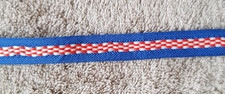 Borte Bordüre Webband alt vintage, blau weiß rot, Breite: 1cm Länge: 950cm