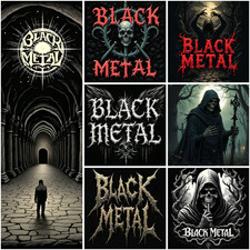 Metal Vinyl Aufkleber Heavy