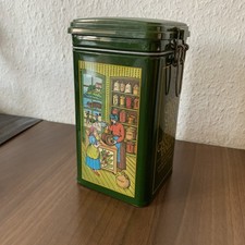 Tchibo Gewürzbox grün aus Blech mit Deckel aus Plastik und Metallverschluss