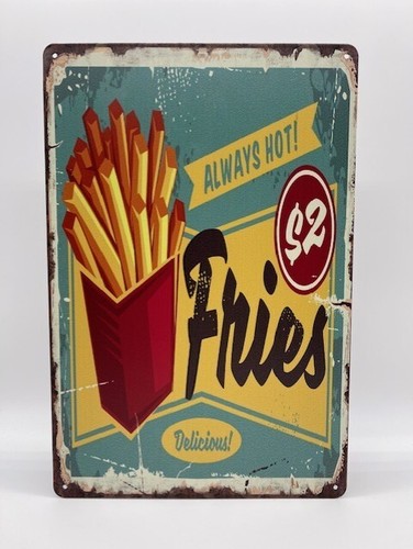 Blechschild fries 20x30cm - fries,