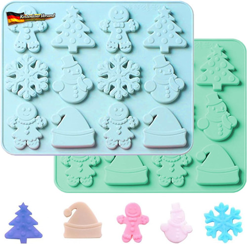 Weihnachts-Silikon-Backformen
