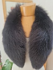  breiter hochwertiger  voluminöser Nerz-Kragen neuw. Schwarz/braun/blau