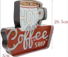 Vintage Wandwerbung Hot Coffee Shop Retro