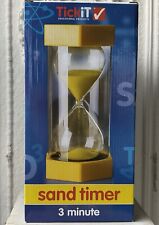 TickiT MEGA EVENT TIMER XXL 3 Minuten Kunststoff SANDUHR Stundenglas 30 cm Gelb