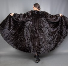 16470 TOLLER ECHTER SAGA HERVORRAGENDER NERZMANTEL SWINGER EXTRA LANG WUNDERSCHÖN GRÖSSE 4XL