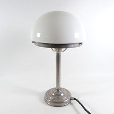 Tischlampe Pilzlampe im Art Deco Stil mit Stoffkabel