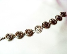 Original Retro Armband 925 Silber old silver bracelet Modernist / BM 022