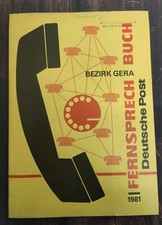 Fernsprechbuch Bezirk Gera 1981 Telefonbuch deutsche Post 