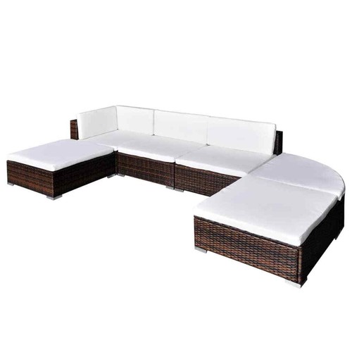 Tlg polyrattan garten - 6-tlg.,