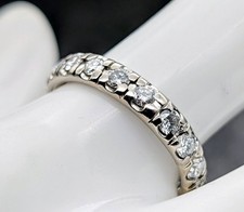 750/18K Weißgold Memory Ring 1,52ct Brillant Damenring – 4,20 g – [Gr, 55] #1573