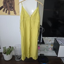 H&M Damen Maxikleid Gelb