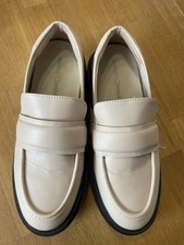 Loafer Plateau Halbschuh Slipper Ballerina Beige NEU Gr. 39