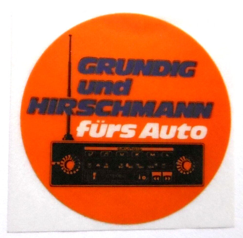 Werbe aufkleber grundig und - werbe-aufkleber,