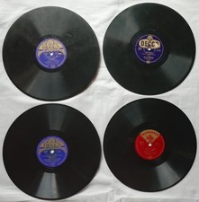 4 Schellackplatten TELEFUNKEN DECCA/The Supreme Record 10" Record 