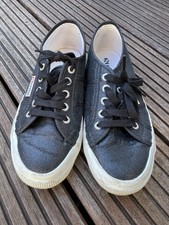 SUPERGA Sneaker, Turnschuhe - schwarz/glitzer - Größe 37
