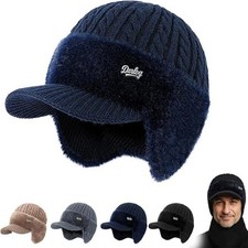 Herren Wintermütze mit Schirm