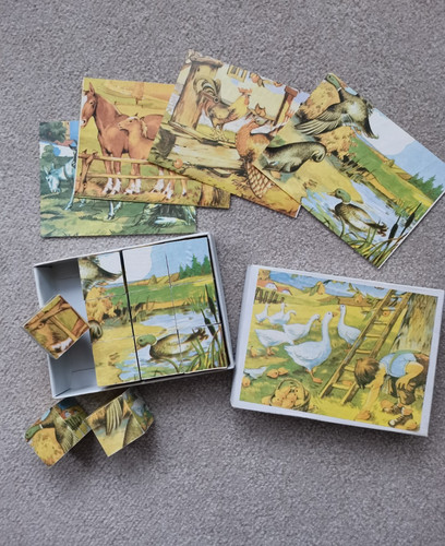 Vintage würfel puzzle - vintage,