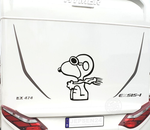 Autoaufkleber snoopy 60x59cm - autoaufkleber,