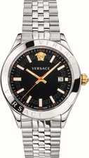 Versace VEVK00420 Hellenyium silber gold schwarz Edelstahl Herren Uhr NEU